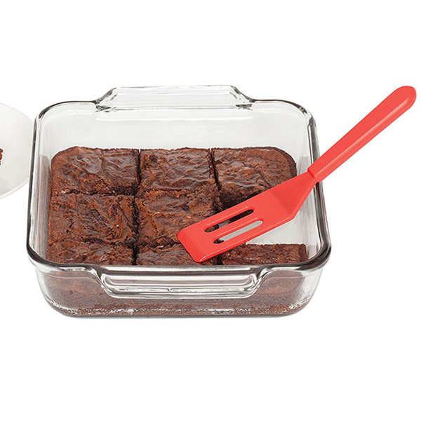 Mini Brownie Serveringsspatel Flexibel Nonstick Silikon Servering Turner Värmebeständig Cookie Spatel Spårad Spatel