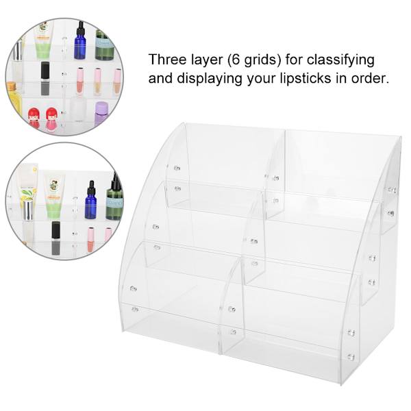 Transparent Akryl Display Case Opbevaringsboks Makeup Organizer Kosmetik Display