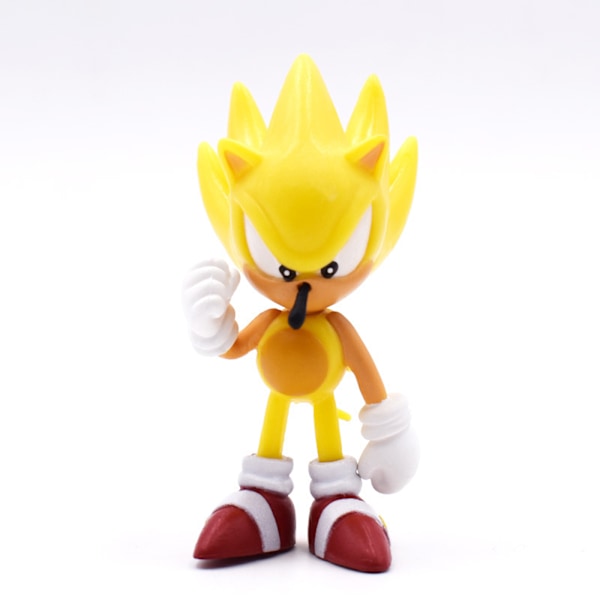 1:a generationen, 6 Sonic-figurer, superljudsmus och flygande musleksaker, spelmodeller, dockdekorationer-6 st/set 6 pcs/set