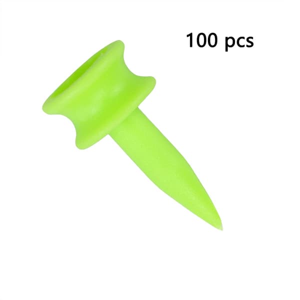 100 - Pack 25MM (1 tum) Små Gröna Golfpeg - Hållbara & Synliga Golftillbehör för Exakta Utslag B