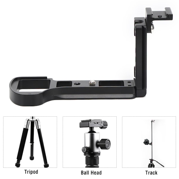A6500C Aluminiumlegering L-forma Snabbfäste Handgreppsfäste med Blixtsko-fäste för Sony A6500 ILCE-6500 Spegelreflexkamera