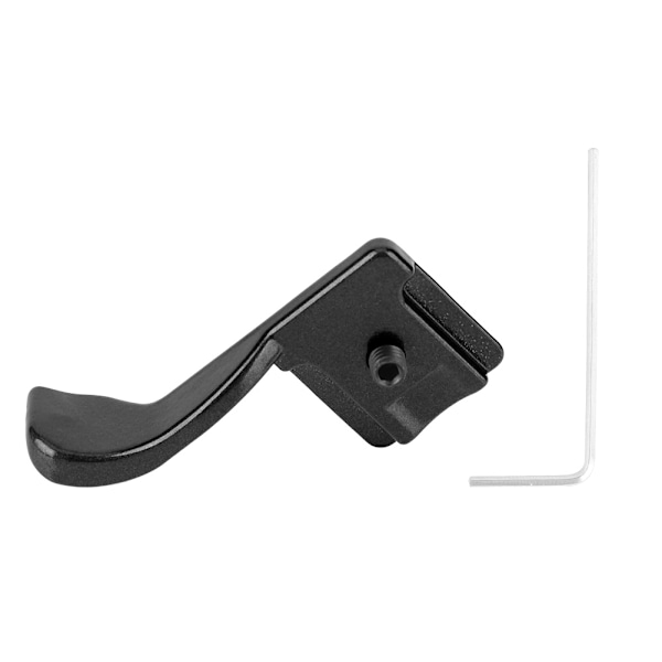 Aluminiumlegering Finger Thumb Grip Hot Shoe Mount Holder Bracket för Fuji X100 X100S X E1(svart)