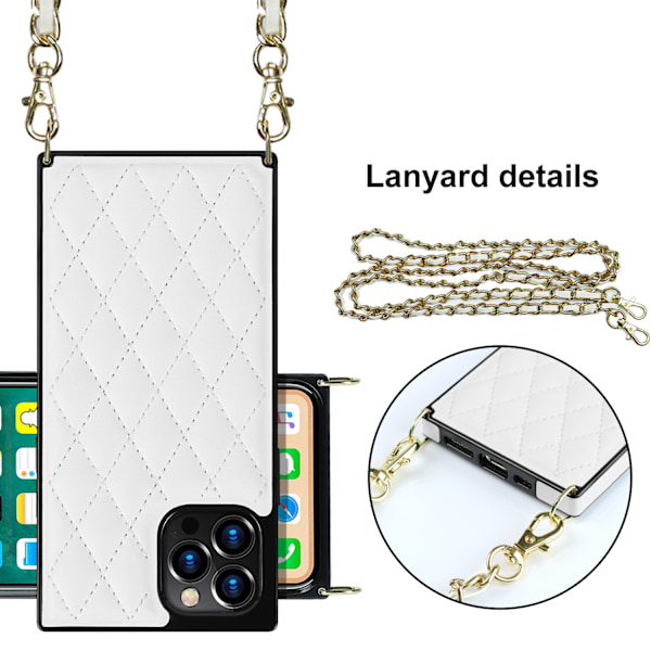 Kotelo yhteensopiva iPhone 13 Pro:n kanssa - Crossbody-ketjulaukku TPU-puhelinkuori metalliketjuhihnalla
