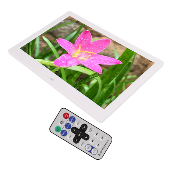 Digital Fotoram 12 tum Elektroniskt Fotoalbum HD MP3 MPEG4 Bildspelare med Smart Fjärrkontroll EU-kontakt 110‑240V