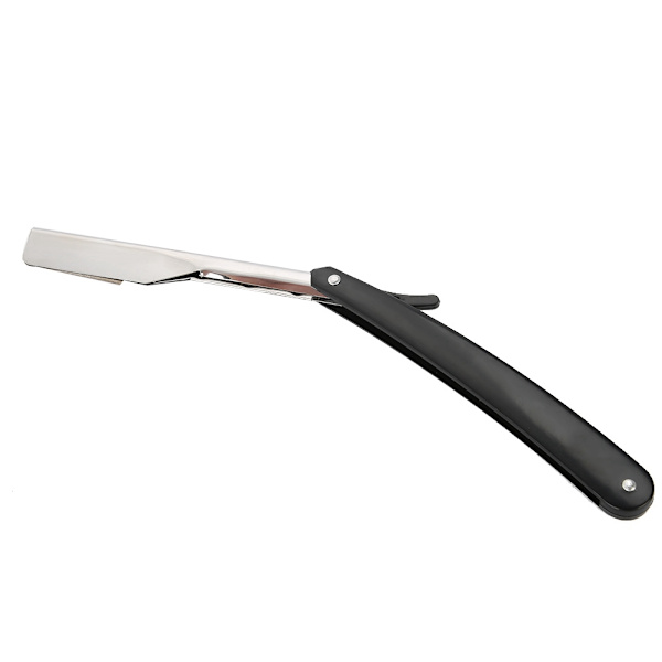 Barber Barberkniv Lige Kant Hårklipper Salon Foldbar Klinge Barberkniv med Klinge Sort