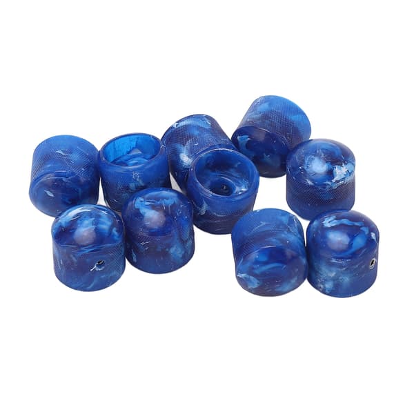 Volumen Tone Dome Knobs Plast Kontrol Elektrisk Guitar Bas Dele Tilbehør med Hex Nøgle GD84 Blå