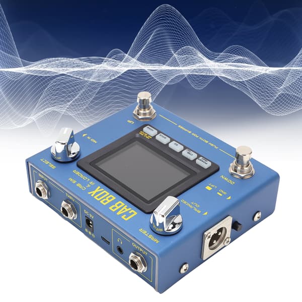CAB BOX Pedal Elektrisk Basgitarr Effekt med Kabinettmodellering IR Laddning Amp Simulator R‑08