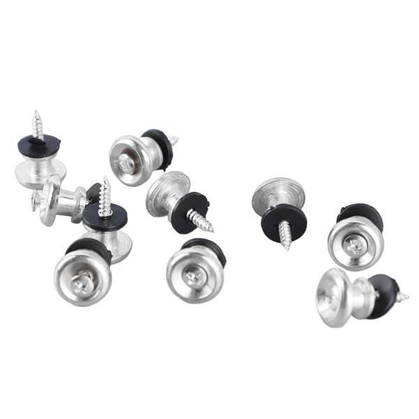 10 st gitarrremsspärrknappar svampformad justerbar universell remsspärrstift för ukulele bas silver