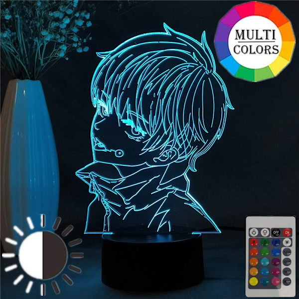 Anime Jujutsu Kaisen Inumaki Toge Figur 3D LED Natlampe Manga Figur Bordlampe Soveværelsesdekoration Bordlampe Hjemmedekoration Natlampe
