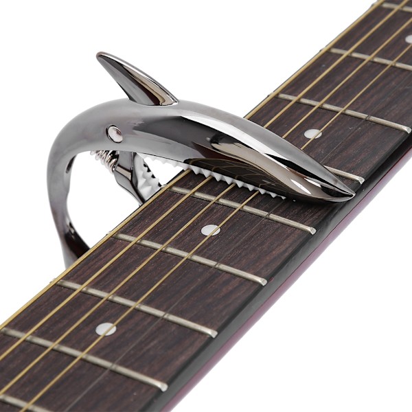 Capo Tone Clip för akustisk folk elektrisk gitarr Ukulele Musikinstrument Tillbehör (Svart)