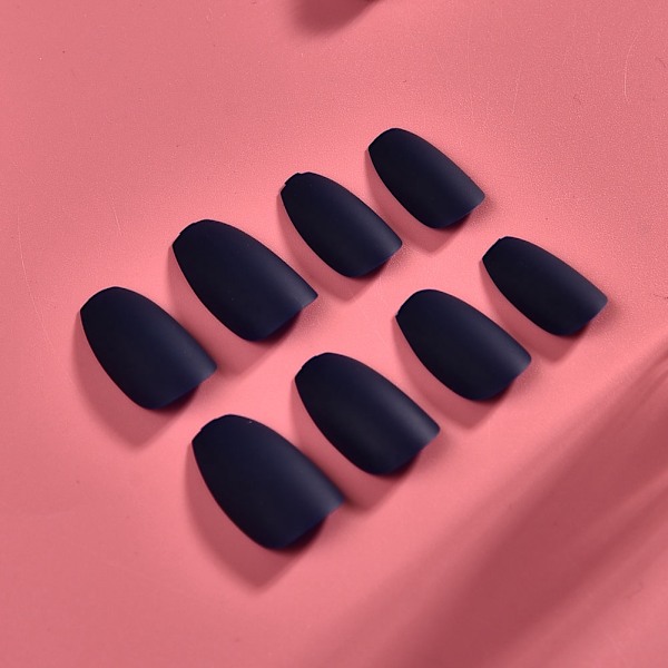 Manicure færdig Fashion Polish Matte Manicure Patch Falsk Decal Nail Art(Blå)