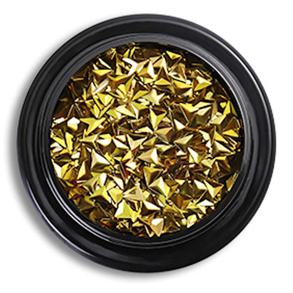 1 låda nagelkonstdekoration glitter pentagram oregelbundna paljetter manikyrdekoration (6#guld)