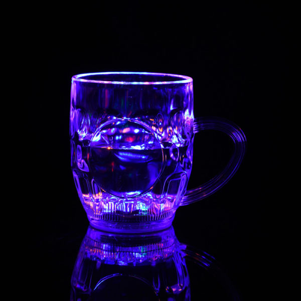 Handle Beer Mug Flash Mug, LED Flash Mug Luminous Cup, LED Water Induction Cup