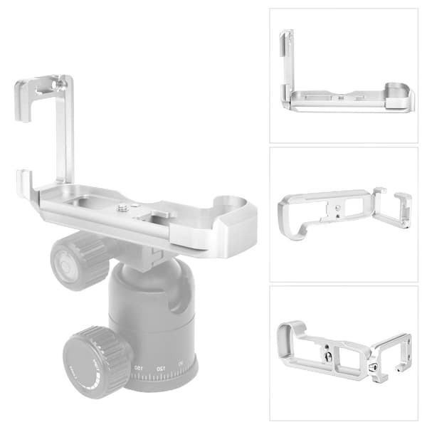 Aluminiumslegering L-formet Quick Release Plade til Canon EOS M50 Spejlløst Kamera (sølv)