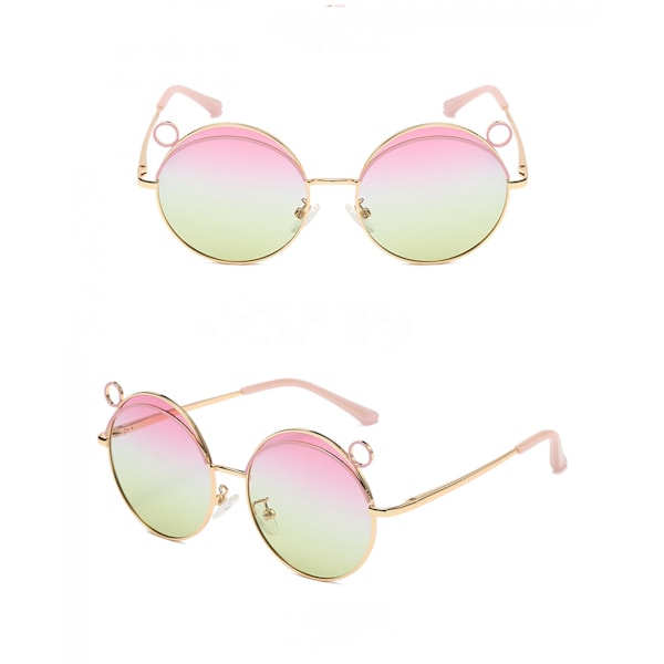 Trend Polarized Barn Solglasögon Nya Metall Cartoon Ram Cute Bear Solglasögon Mode---Gradient grå lakan