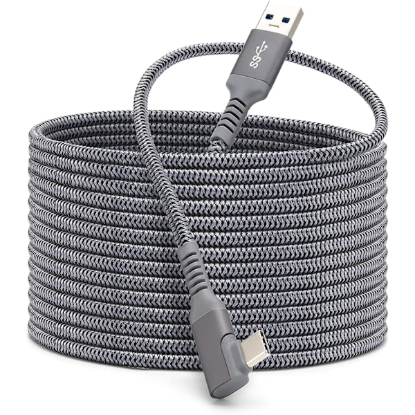 Link-kabel kompatibel med Oculus Quest 2 16ft, hurtig lading og PC-dataoverføring USB C 3.2 Gen1-kabel for VR-headset og spill-PC