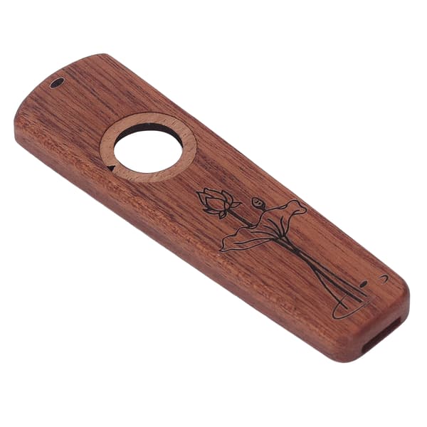 Trä Kazoo Flöjt Trä Spela Gitarr Ukulele Ackompanjemang Munspel Membran Vindsinstrument Ebenholts