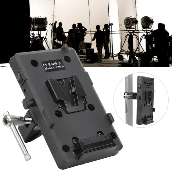 V-formet batteriplate D-tap batteriadaptertilbehør for V-montert kamerabatteri