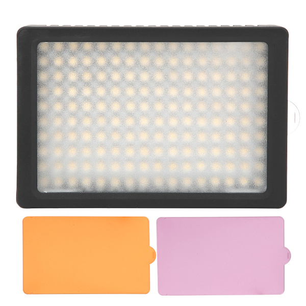 160LED Video Fotografering Fyllningsljus 5400K/3200K Ljusstyrka Steglös Dimning SLR-kamera