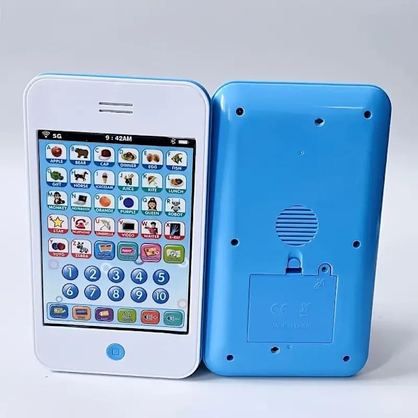 TELEFON Tidig Utbildning Lärande Berättelse Maskin Barn Pedagogisk Punktläsare Mini Leksak Blue