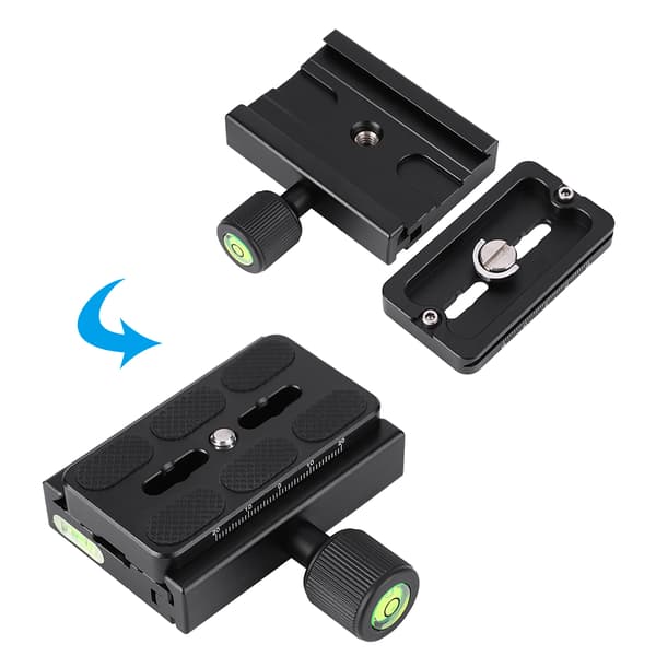Bærbar Universal Kamera Quick Release Plade Adapter Monteringsskrue til Stativ Monopod
