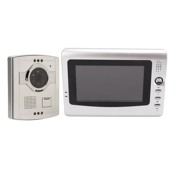 Farge Video Dørklokke Intercom System Kablet LCD-skjerm Infrarød Nattsyn Dørtelefon for Villa Hjem Innendørs Mottaker AC 100‑240V EU-plugg