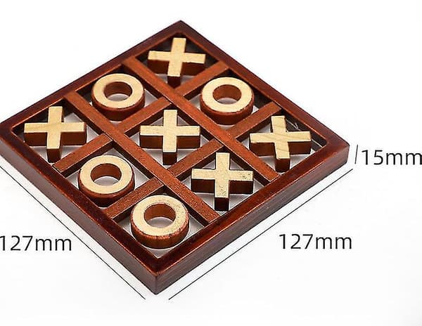 Tic-tac-toe-spel i massivt trä, leksaker för barn