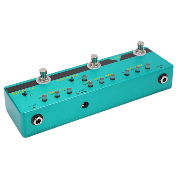 Gitarrpedal Multieffekt 5-i-1 Metall True Bypass Buffer för Elektrisk Bas BE-5 DC 9V