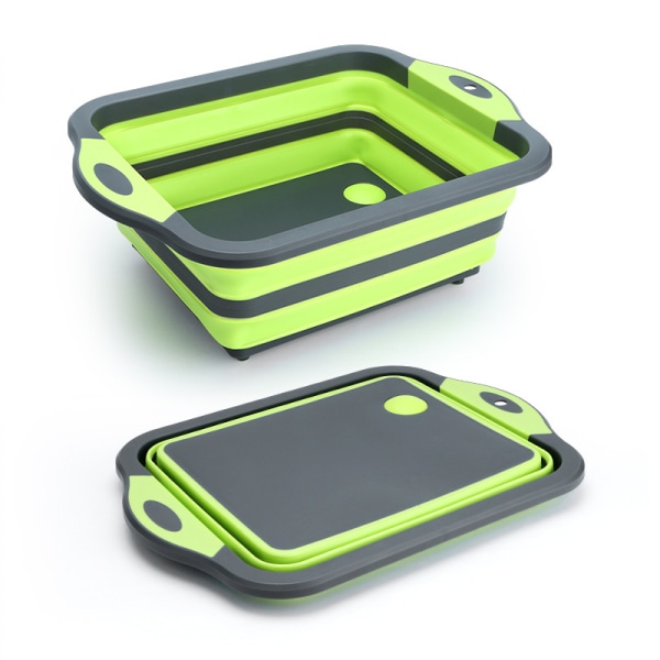 Hopfällbar diskbalja, Innovations Multi Function Bowl torkställ, bärbar skärbräda, hopfällbar avloppstvättkorg