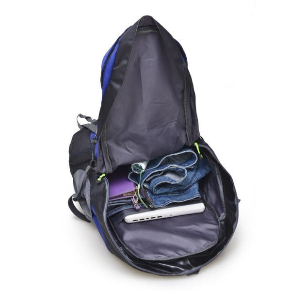 50L vandringsryggsäck, vattentät lättviktsryggsäck, lämplig för utomhuscampingturer, blå