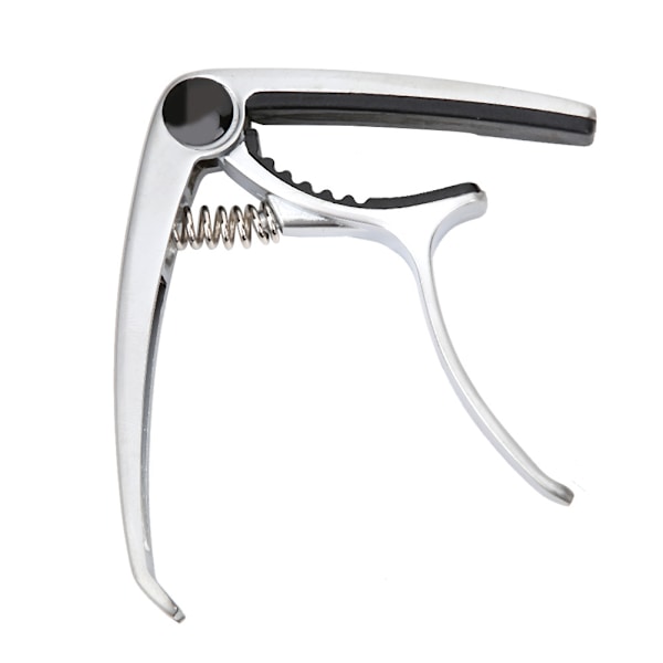 Gitar Capo Klemme Nøkkel Tuner Sink Legering for Folk Gitar Musikk Instrument Tilbehør Sølv
