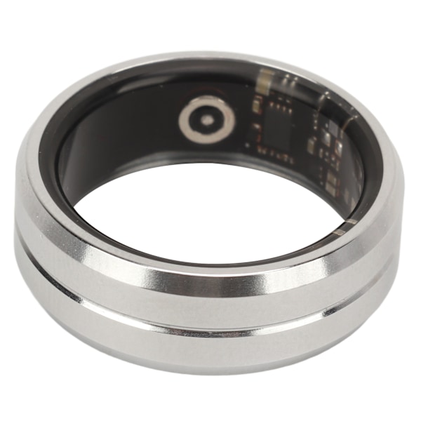 Smart Health Ring Fitness Tracker Bluetooth för sömnövervakning Stegräknare Hälsospårning IP68 Vattentät för Android för IOS Silver Storlek 10