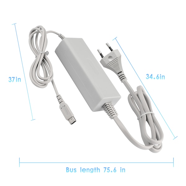Laddare för Wii U Gamepad, AC-strömadapterladdare för Nintendo Wii U Gamepad Fjärrkontroll