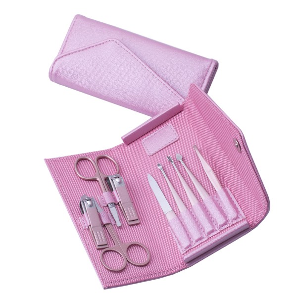 Nagelklippare Set, Rosa Skönhetssalong Verktyg Set, Dam Manikyr Verktyg Set