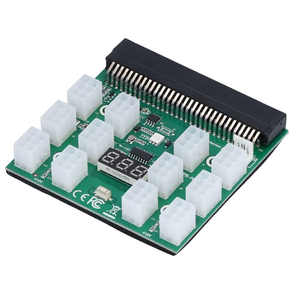 Strømforsyningsadapterkort Server Internt Modul LED Spenningsdisplay 4 Pin 12 Port