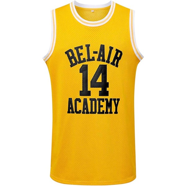 14 Fresh Prince of Bel Air College, baskettröja för herrar gul—S