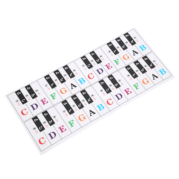Pianotangentklistremerke Elektronisk Orgel Universal Keyboard Transparent Notasjon Selvklebende