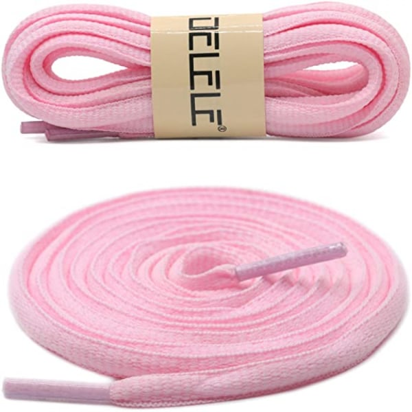 2 pairs of oval shoelaces sports shoelaces are suitable for sports / running shoes,39.37"Inch（Pink）