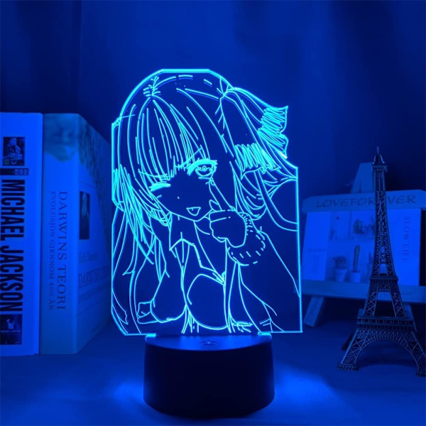 3D illusjonsnattlys akryl The Quintessential Quintuplets Nino Nakano figur animelampe barneromsdekor fargerik bordlampe bursdagsgaver