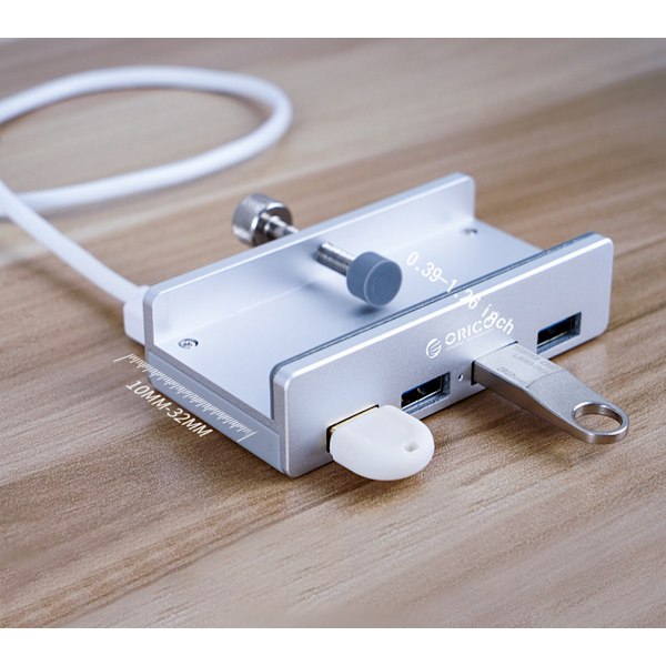 MH4PU Snap-in USB3.0-hub och splitter för bärbar dator Snap-in-förlängningshub