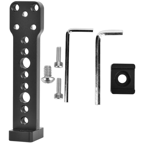 Sort aluminiumslegering kamera ekstern monteringsplade fast mikrofon til DJI Ronin s SC