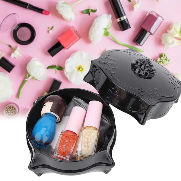 Resinbehållare Bomullspuff Bomullspinnar Makeup Bomull Makeup Kosmetisk Förvaringslåda