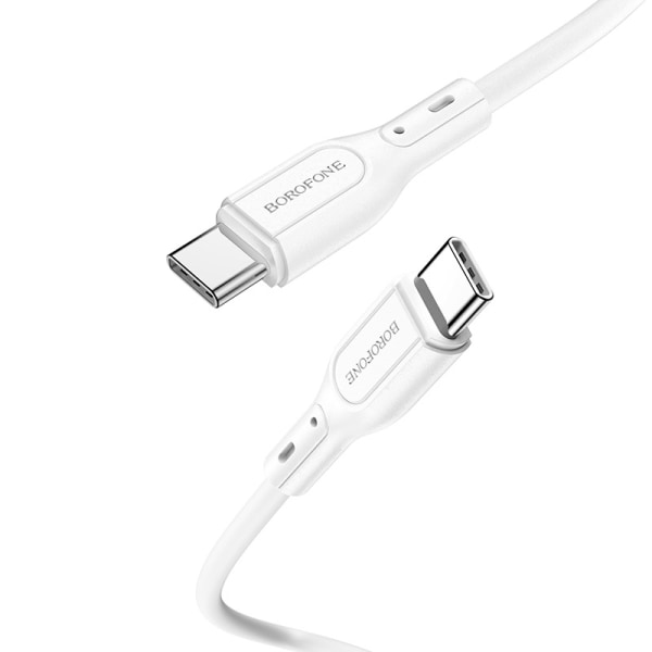 Borofone BX66 Type-C til Type-C silikon ladekabel 3A notebook 60W hurtigladekabel