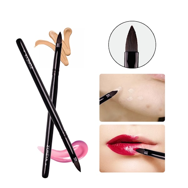 Sminkborste Nylon Concealer Läpp Kosmetisk Borste Skönhetsverktyg