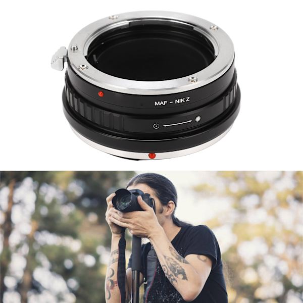 Objektivadapter med hög noggrannhet, objektivkonverteringsring för Minolta MAF för Alpha-objektiv till Nikon Z-bajonettkamera