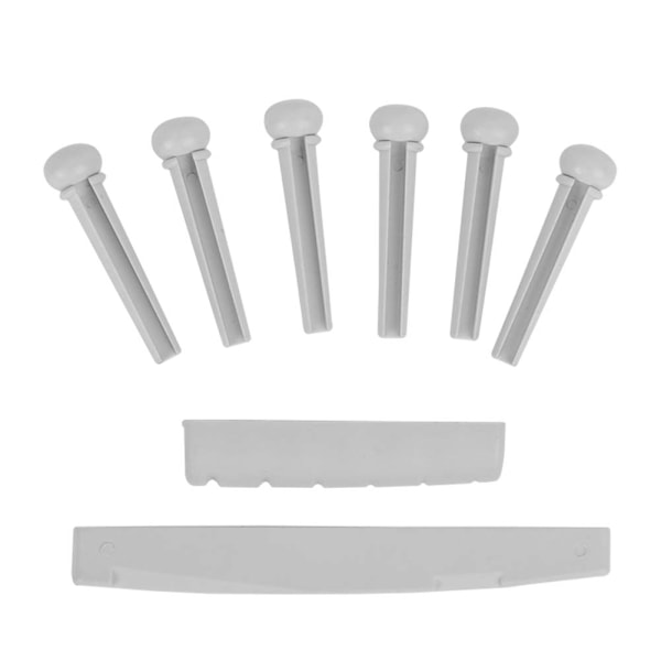 Gitarrstallpinne mutter sadel POM Folk gitarr universal delar ersättning pack tillbehör vit