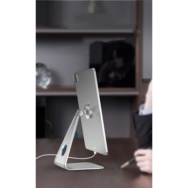 Magnetisk Tablettstativ Med 360° Justerbar Rotasjon, Flytende Tablett Holder For Skrivebord, Aluminium Magnetisk