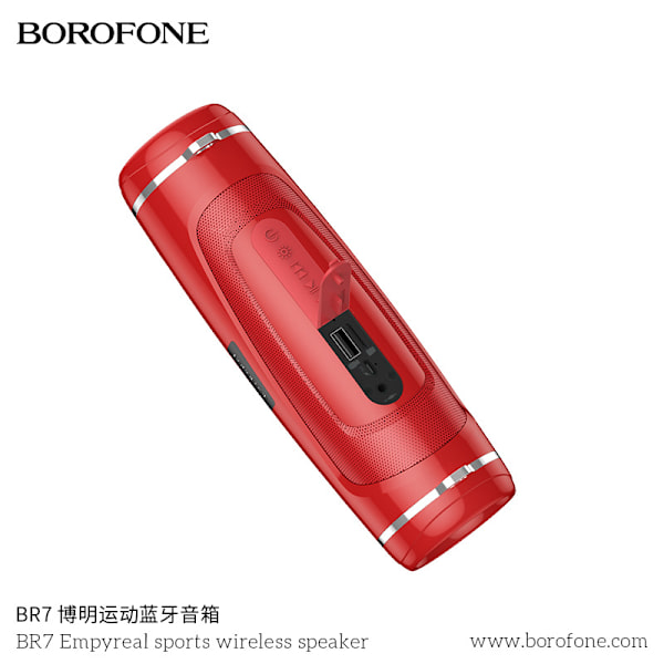 Borofone Pineapple Wind BR7 Sports Bluetooth-høyttaler 5 farger blandet frakt utendørs subwoofer Bluetooth-høyttaler