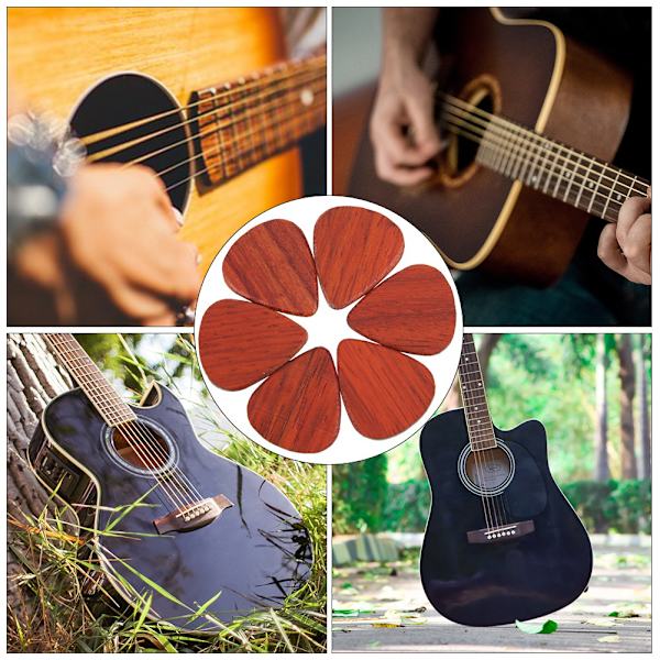 Gitarrplektrum Box Set Mahogny Gitarr Form Fall Delikat Musikinstrument Tillbehör