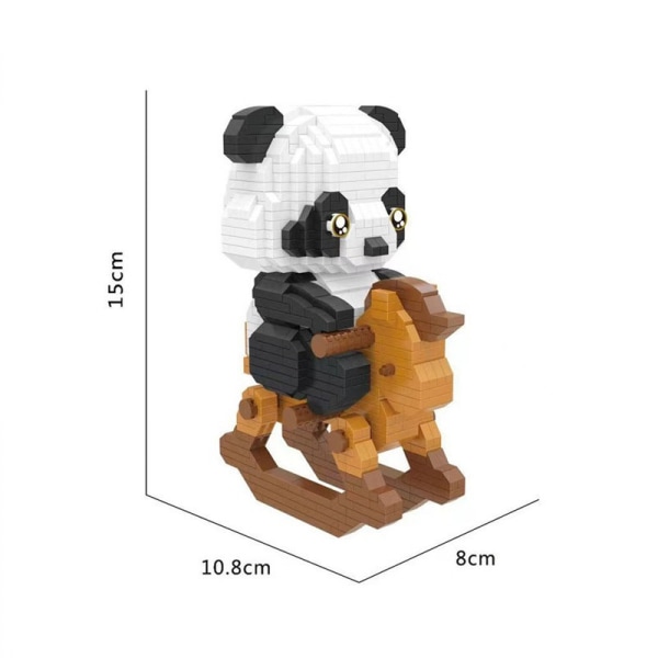 Panda Building Blocks - Puzzle - Opettavainen lelu, täydellinen yli 12-vuotiaille lapsille ja aikuisille, parantaa luovuutta ja ongelmanratkaisutaitoja